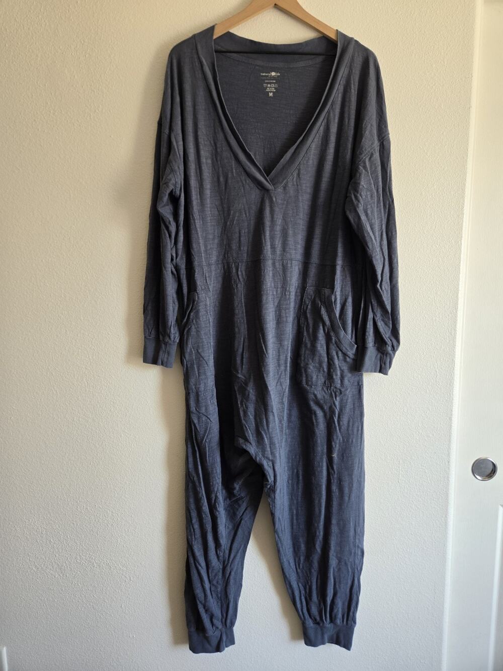 Natural Life Johnnie Cotton Oversized Jumpsuit Harem Slouchy Drop Crotch Medium